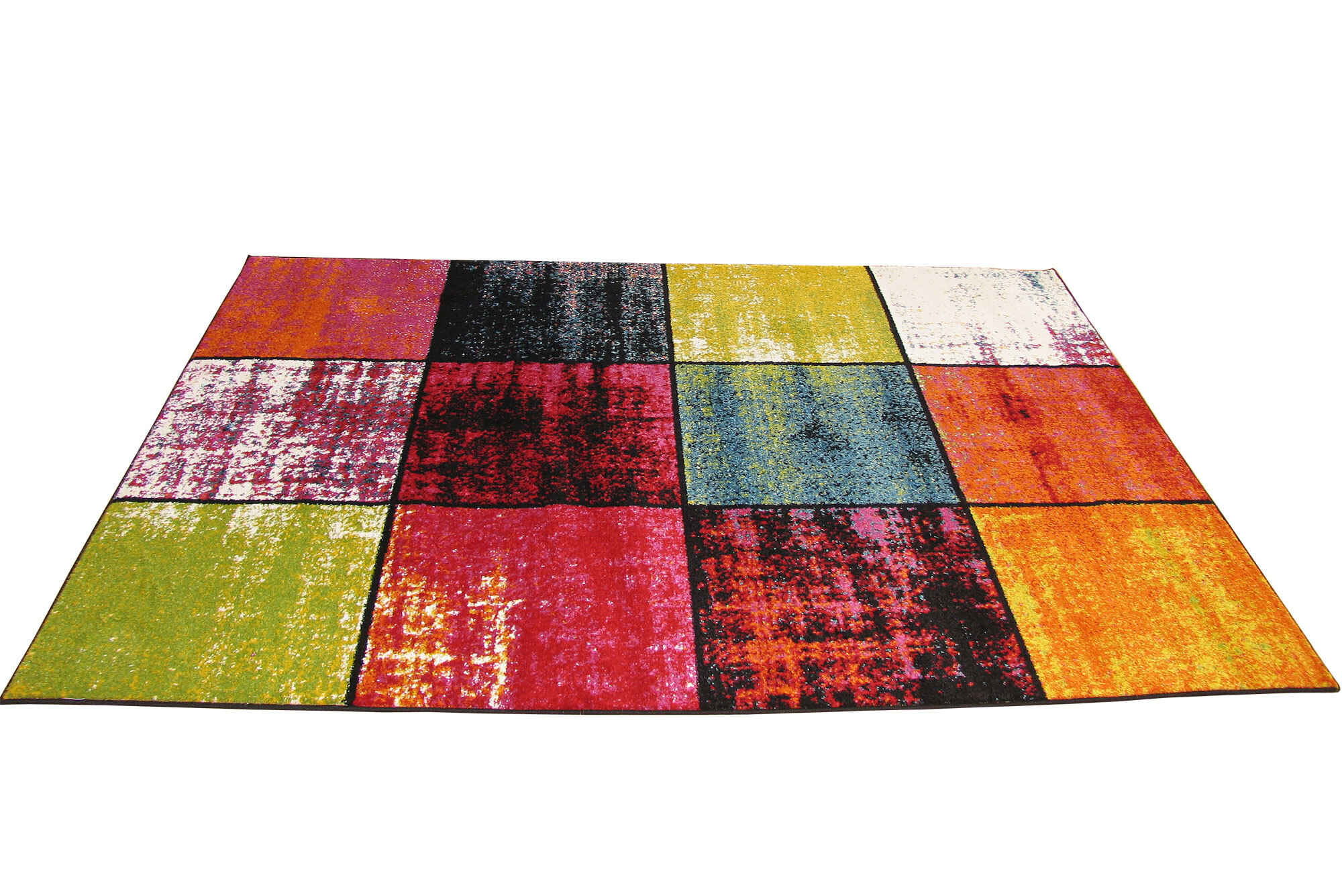 Large View Ellen Modern Square Pattern Rug