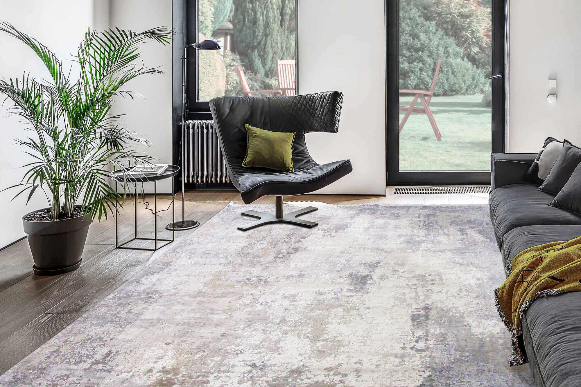 Large View Fendi Premium Fringe Abstract Rug