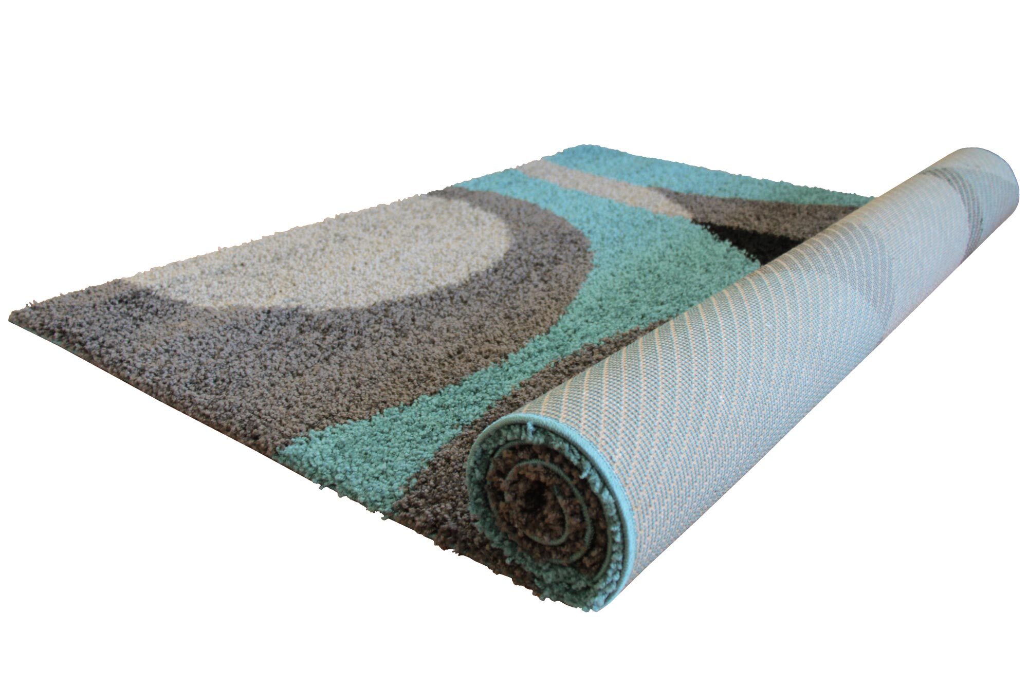 Moss Modern Abstract Shag Rug