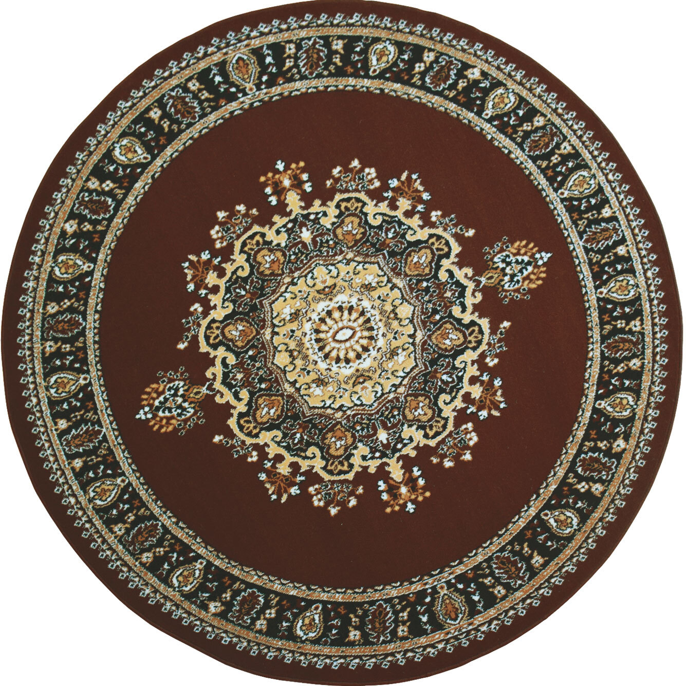 Large View Gil Classic Brown Medallion Rug