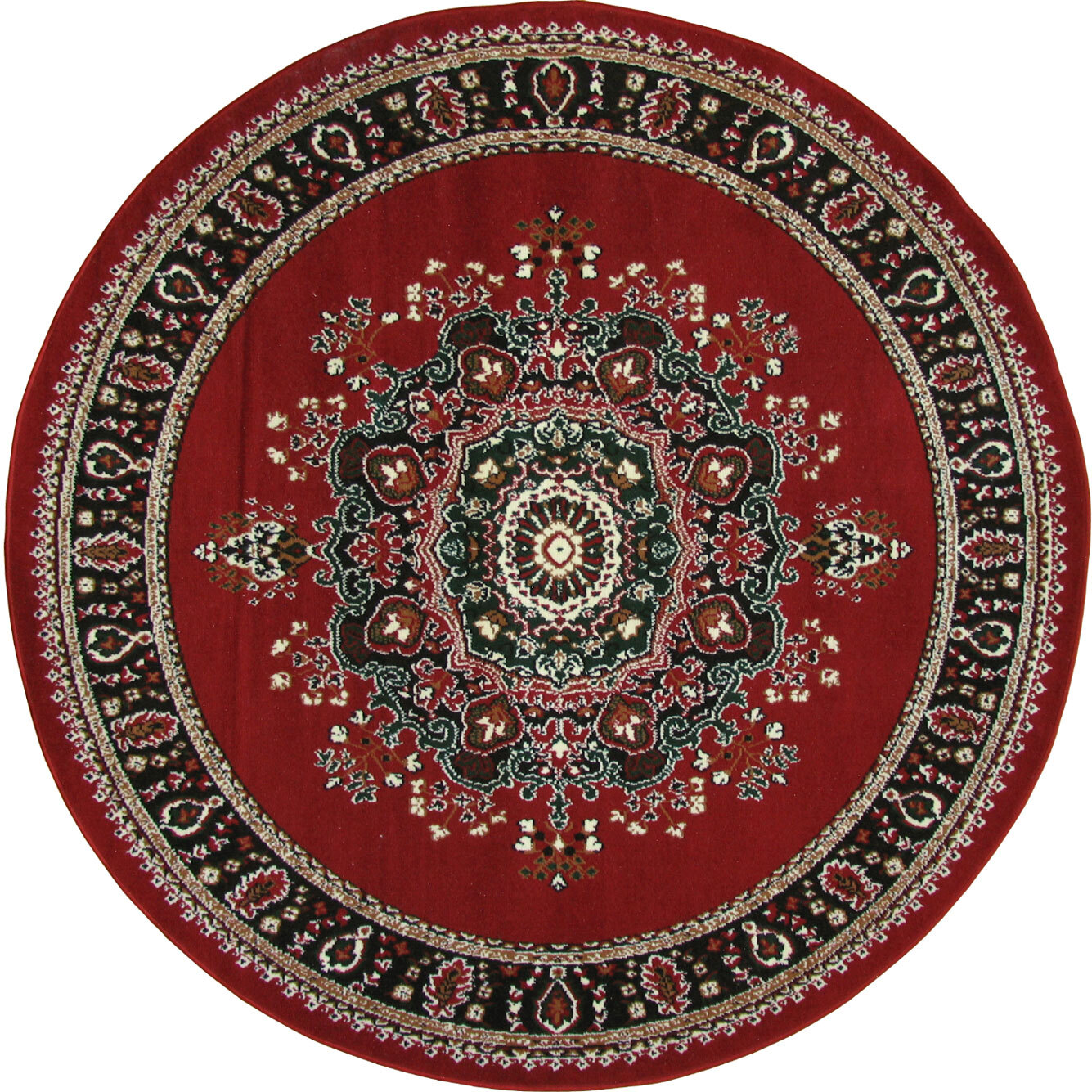 Large View Gil Red Traditional Medallion Rug