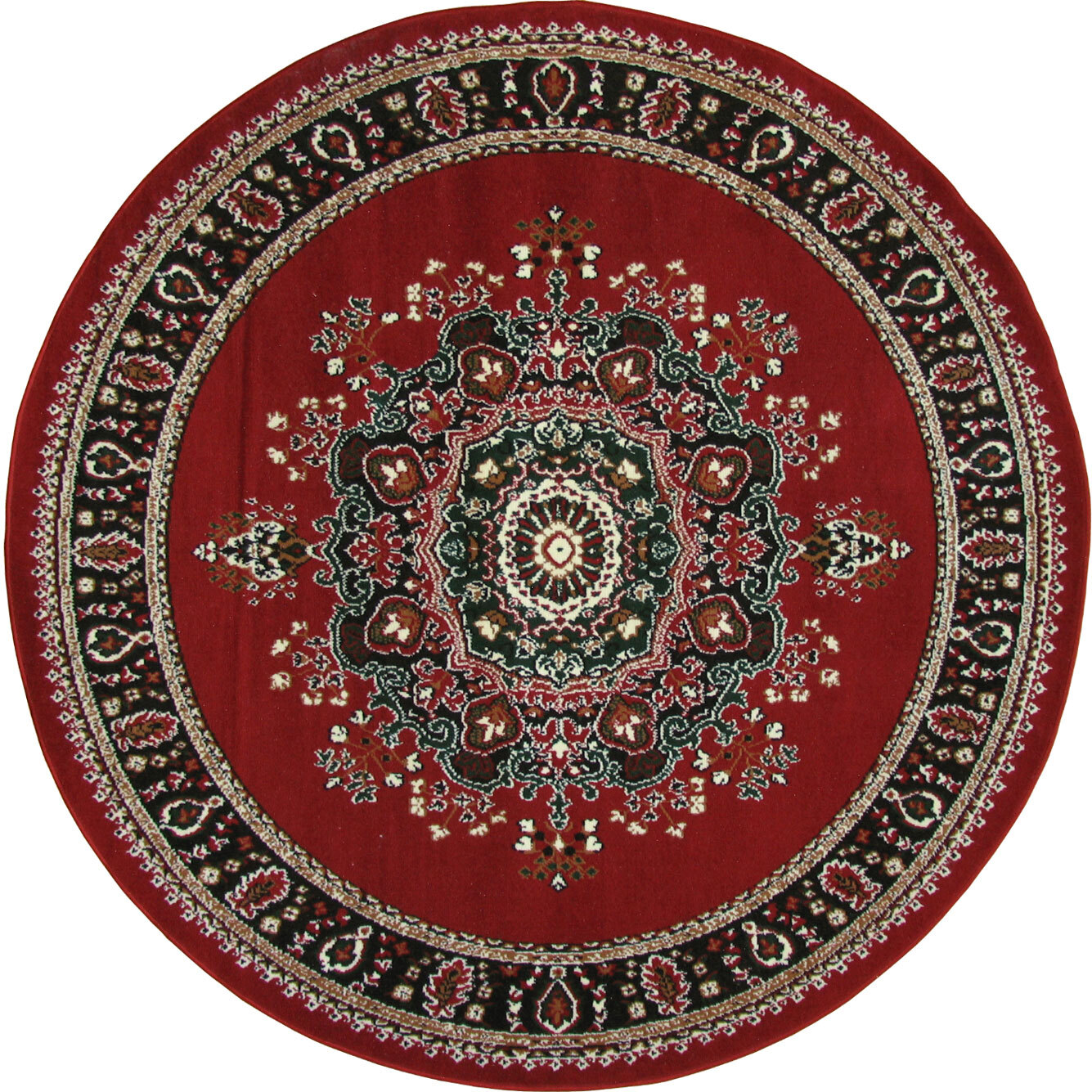 Gil Red Traditional Medallion Rug