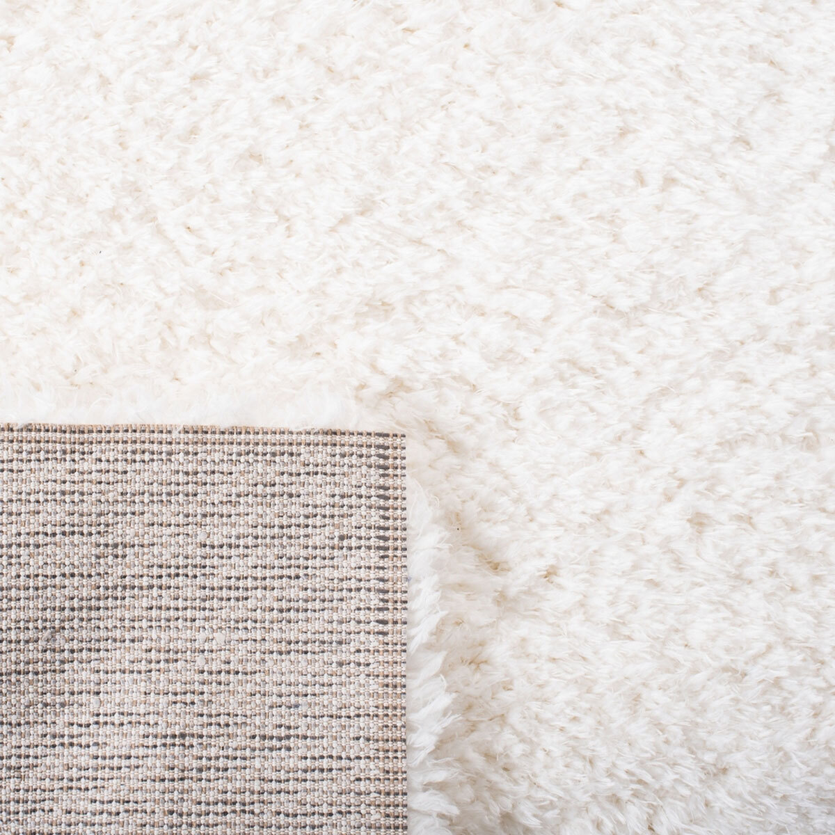 Large View Havana Plain Ivory Shaggy Rug