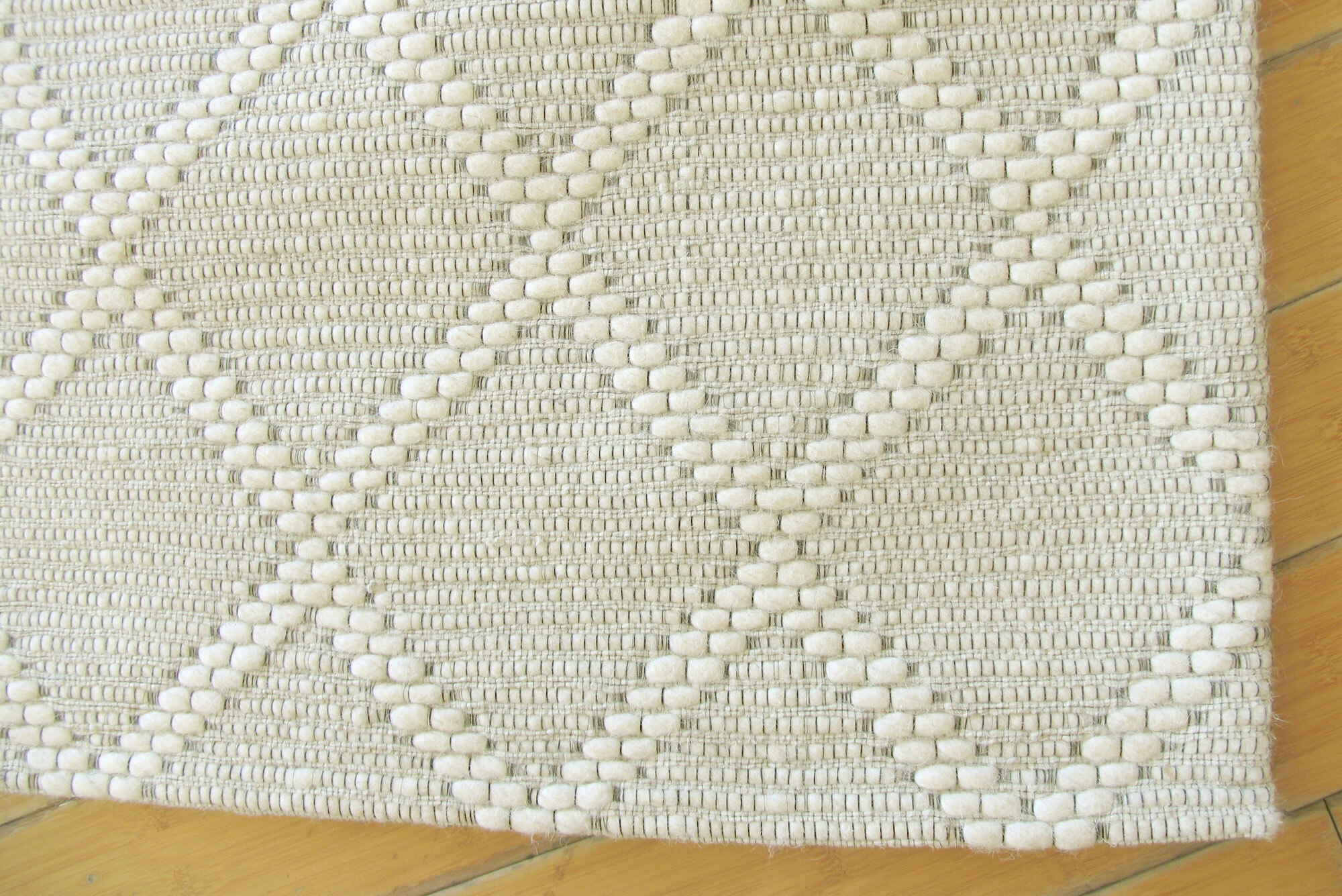 Large View Harper Diamond Pattern Wool Rug