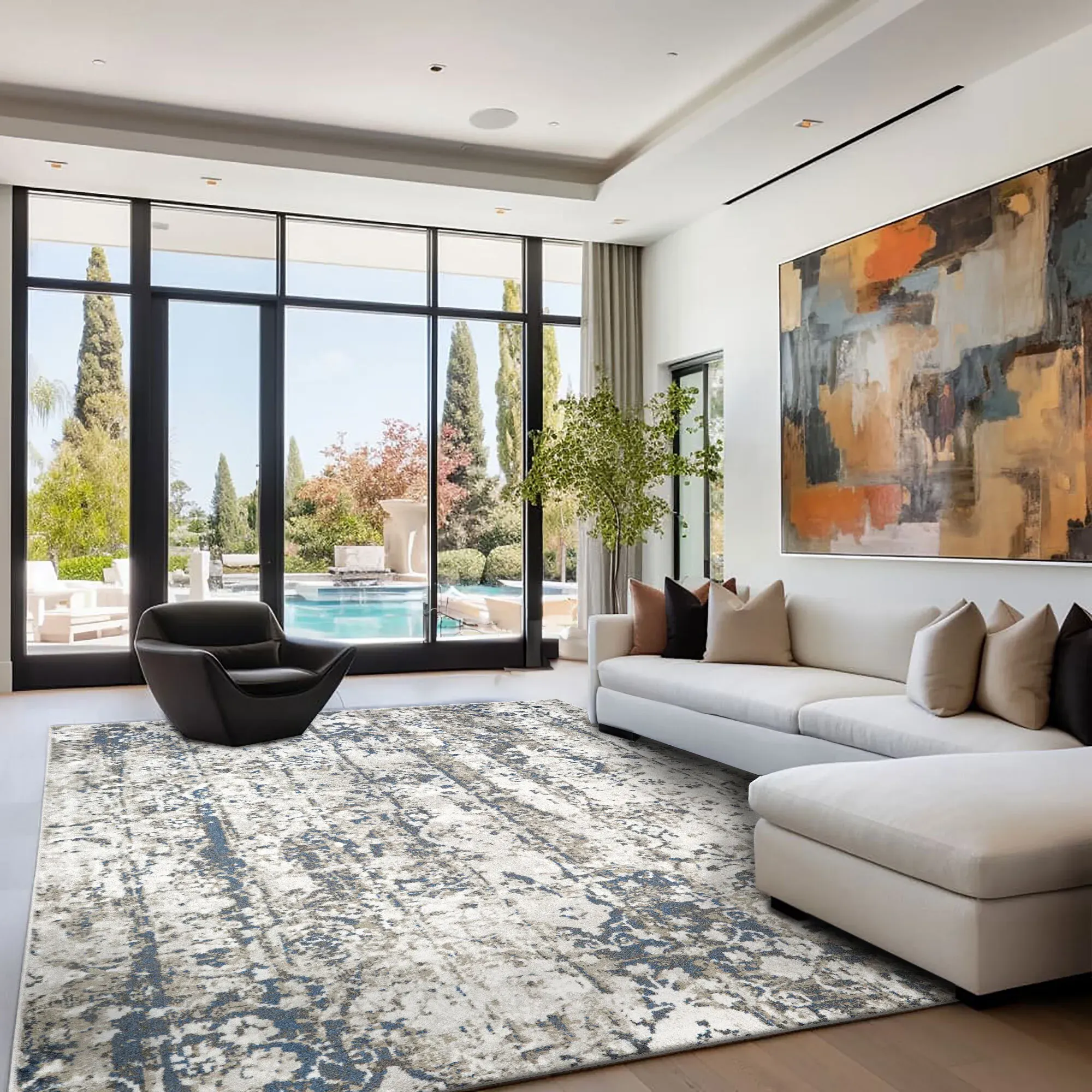 Hebden Modern Abstract Rug