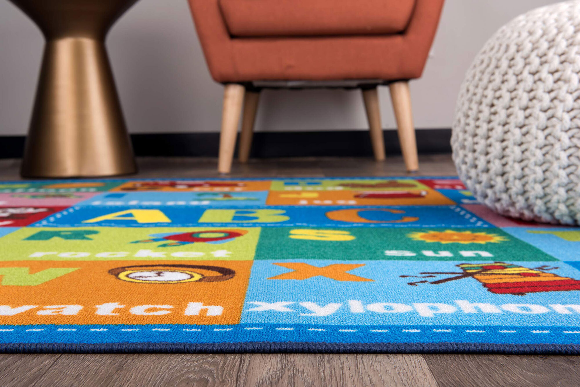 Kids Alphabet Pictures Rug