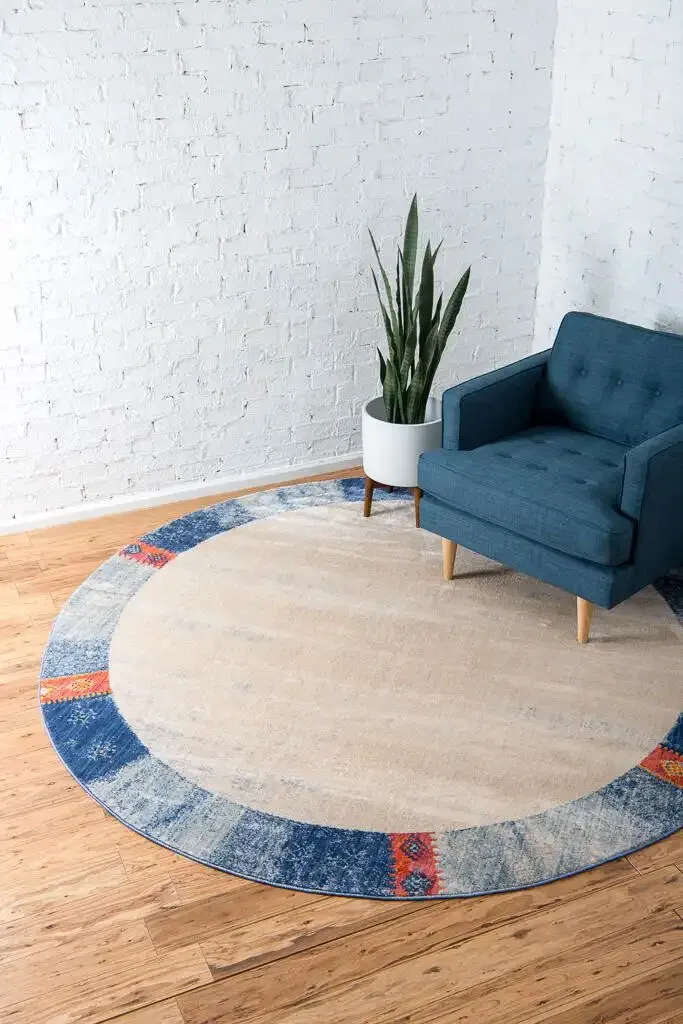 Large View Lisa Contemporary Border Rug