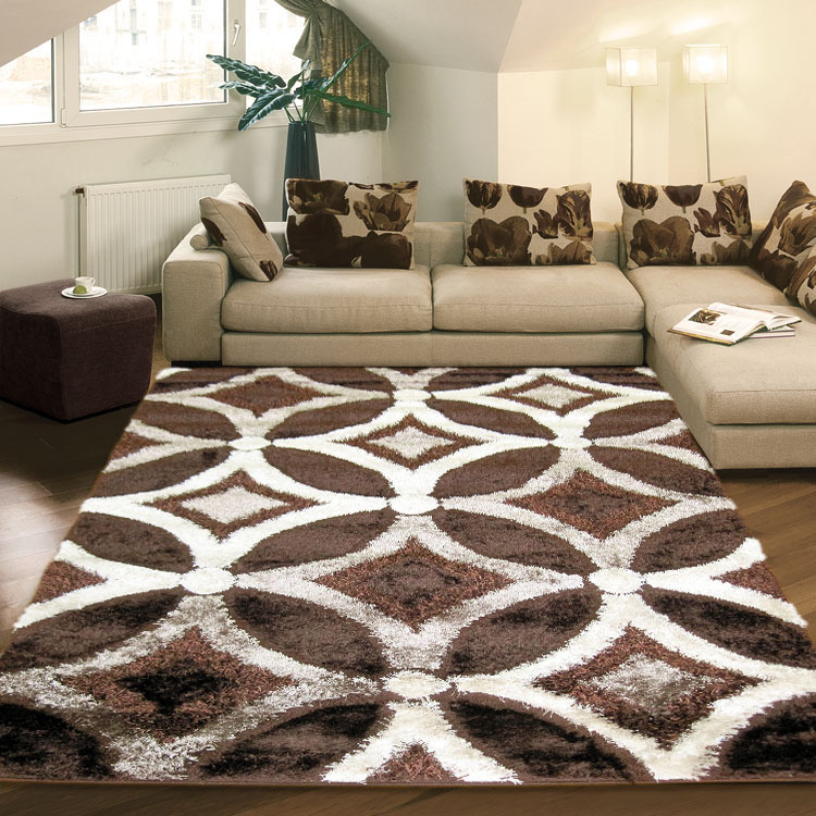 Large View Logan Modern Brown Shaggy Rug