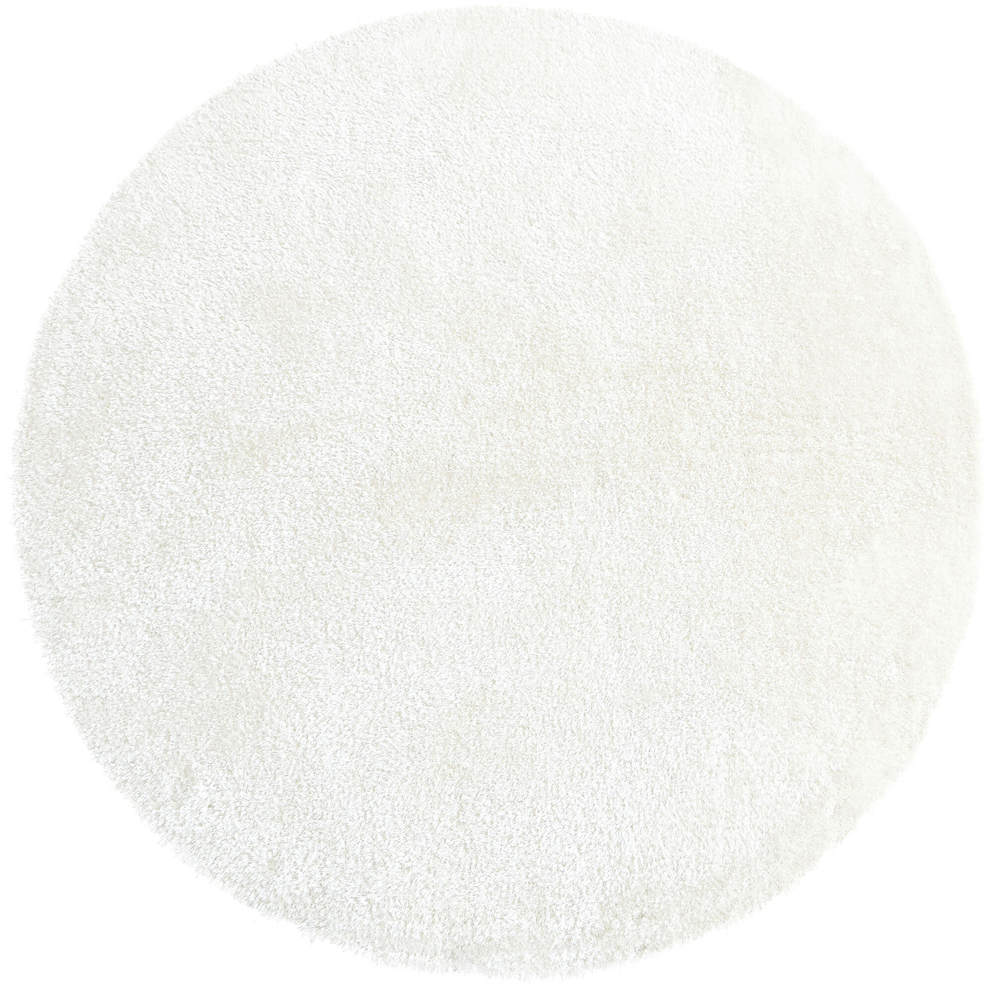 Large View Luxe Plain Ivory Shaggy Rug