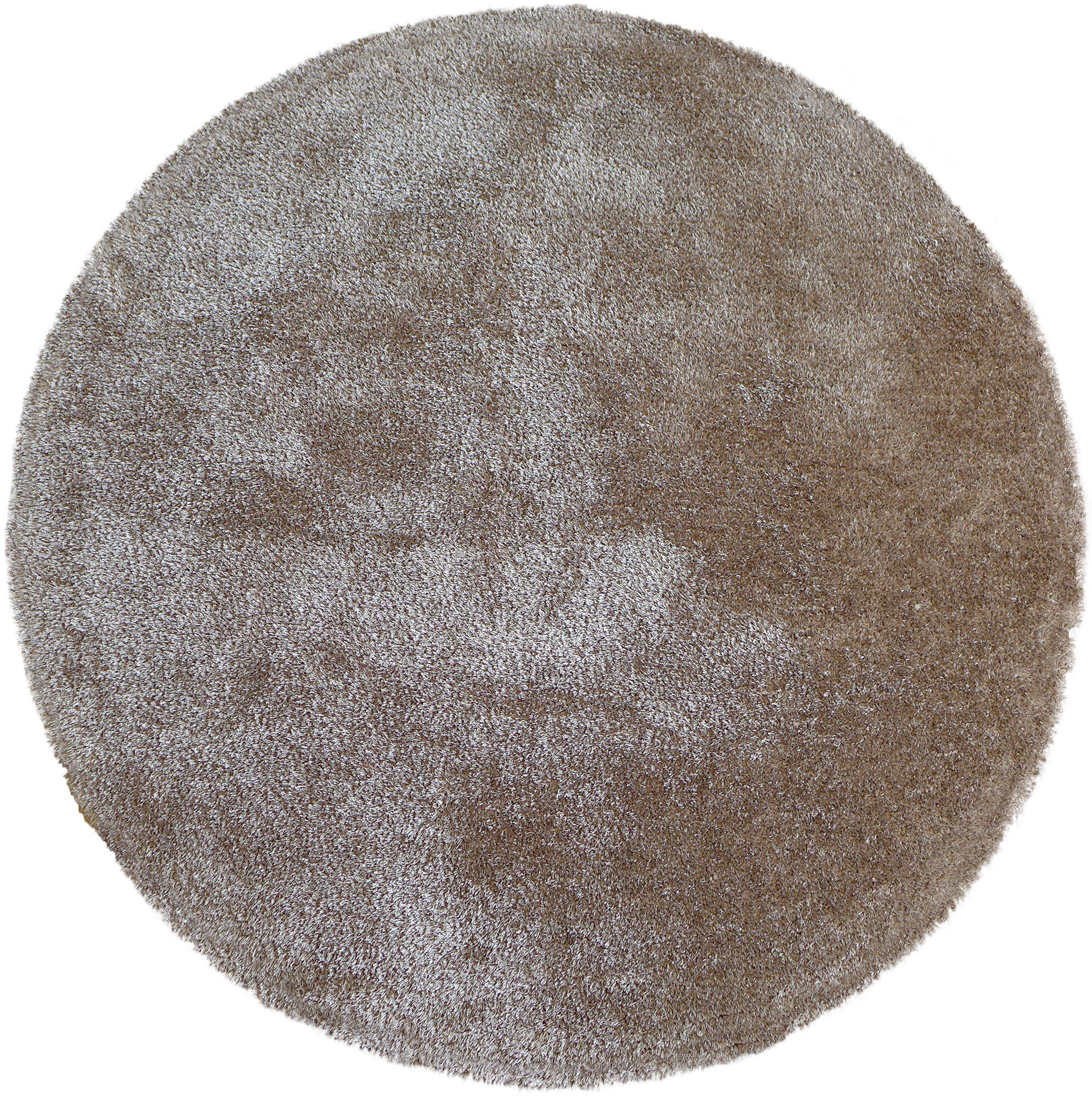 Large View Luxe Plain Brown Shaggy Rug