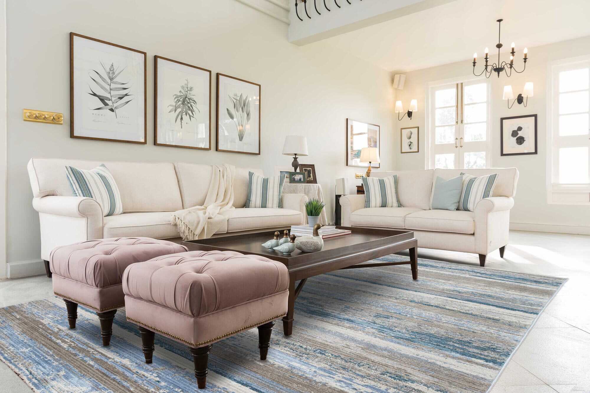Large View Lukas Contemporary Striped Rug