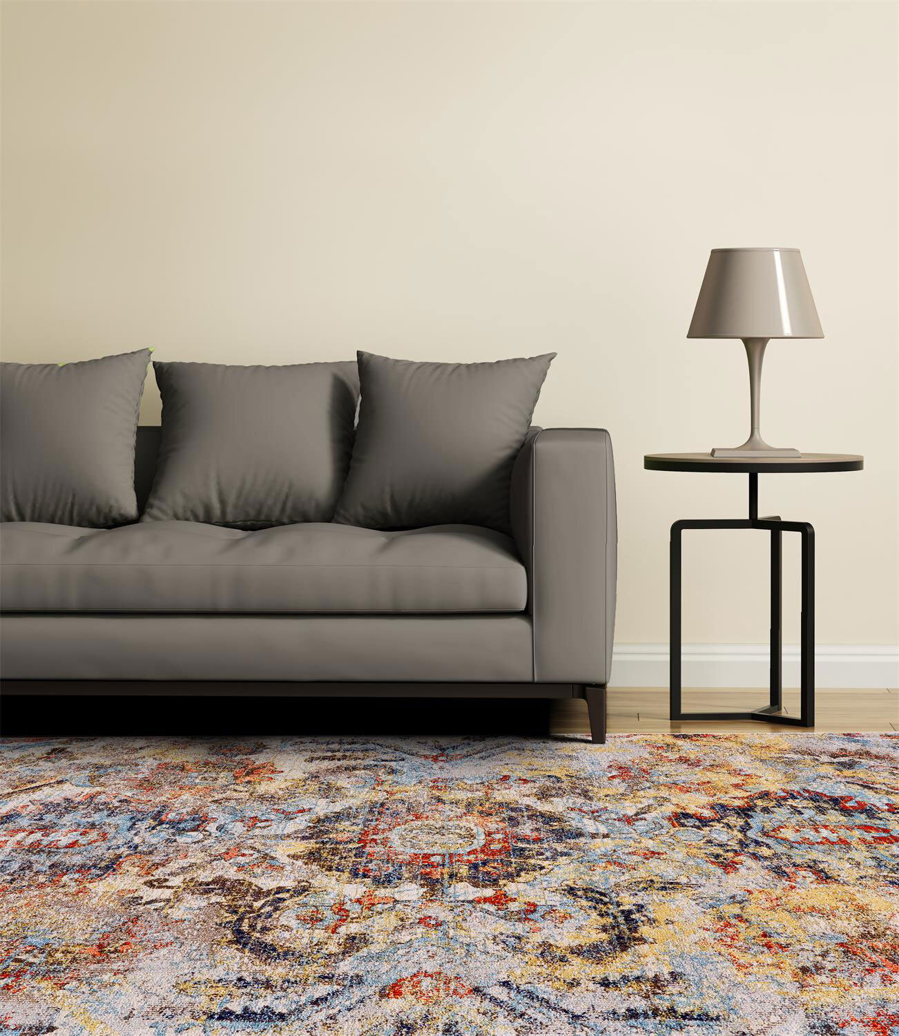 Large View Lester Traditional Overdyed Rug