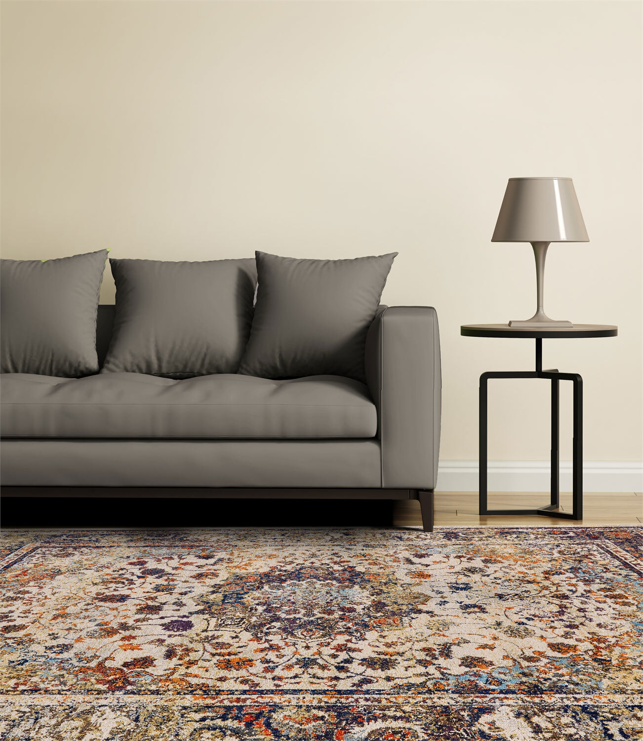 Large View Lester Classic Overdyed Floral Rug