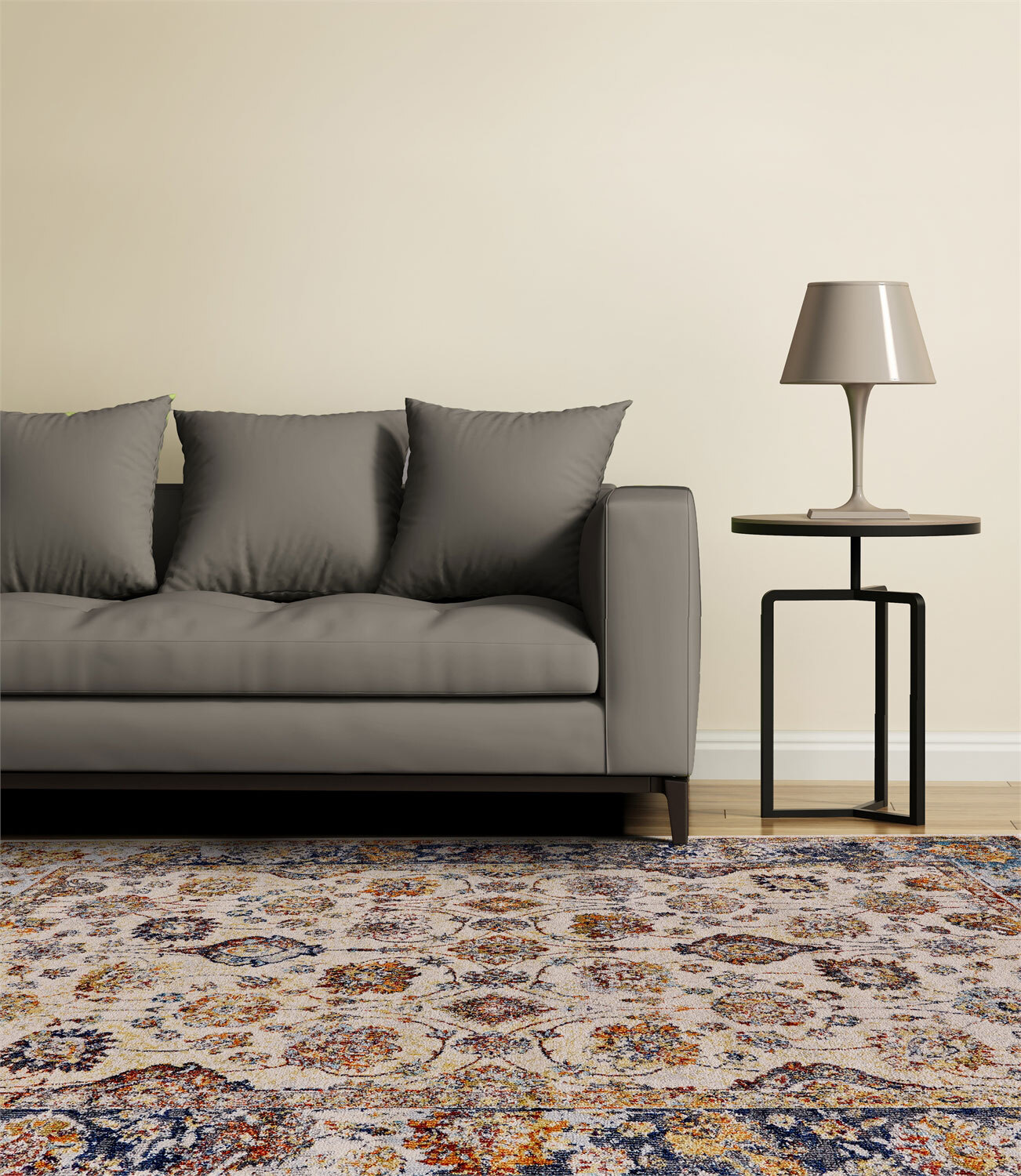 Large View Lester Classic Floral Overdyed Rug