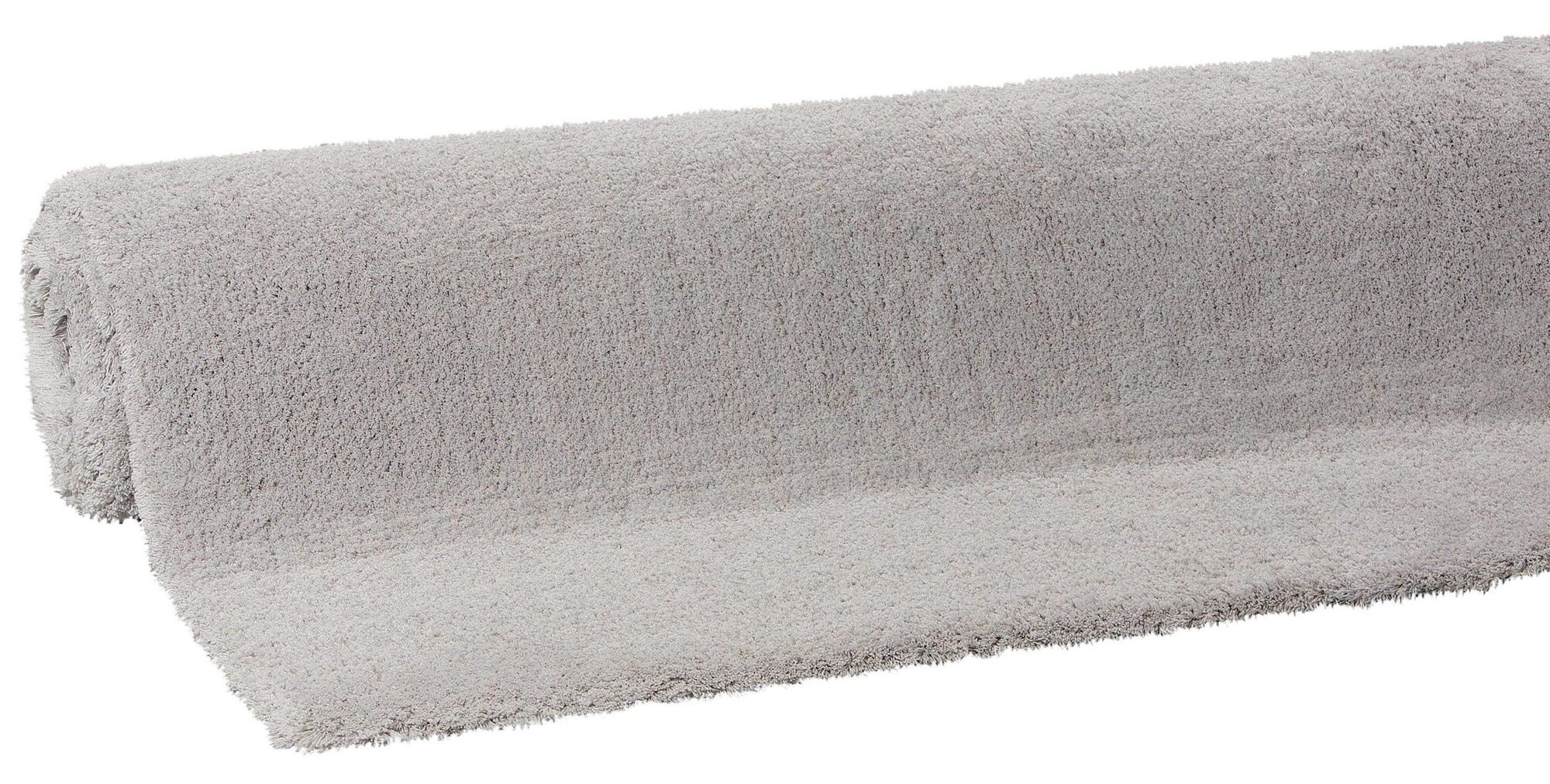 Large View Levis Plain Grey Thick Shaggy Rug