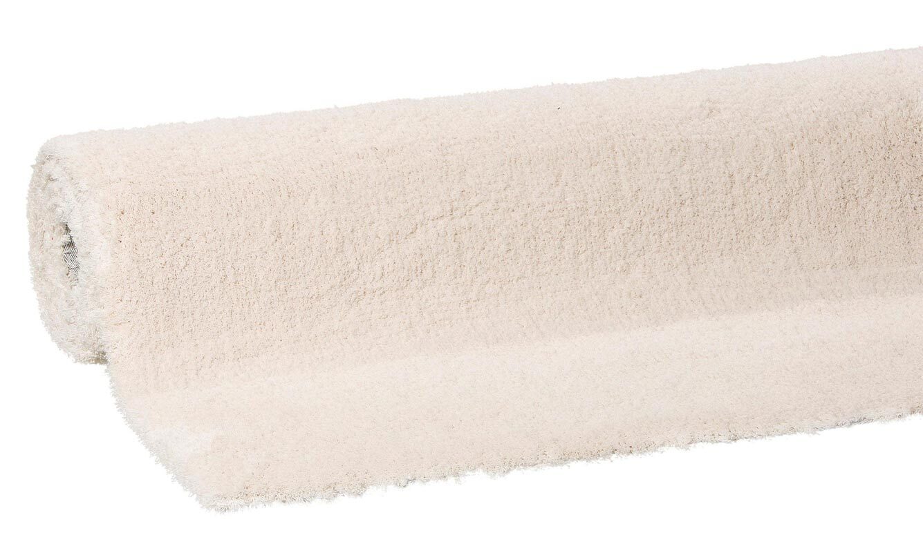 Large View Levis Plain Ivory Thick Shaggy Rug