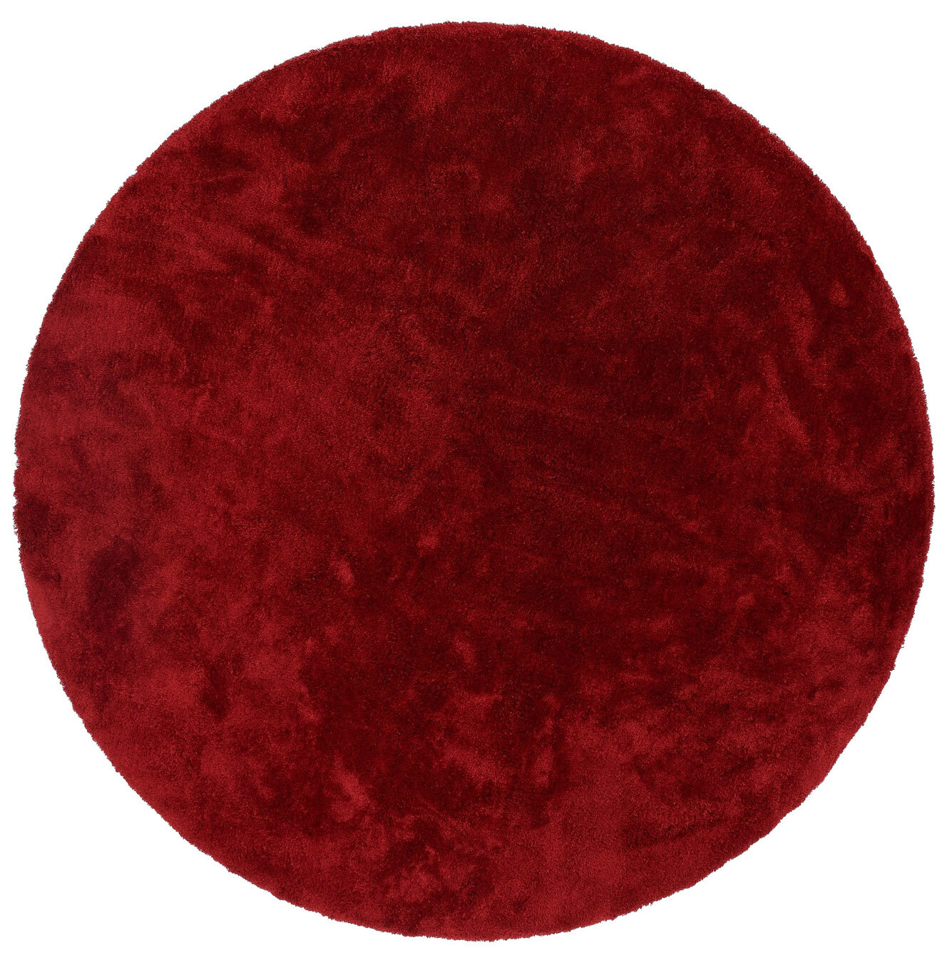 Large View Levis Plain Red Thick Shaggy Rug