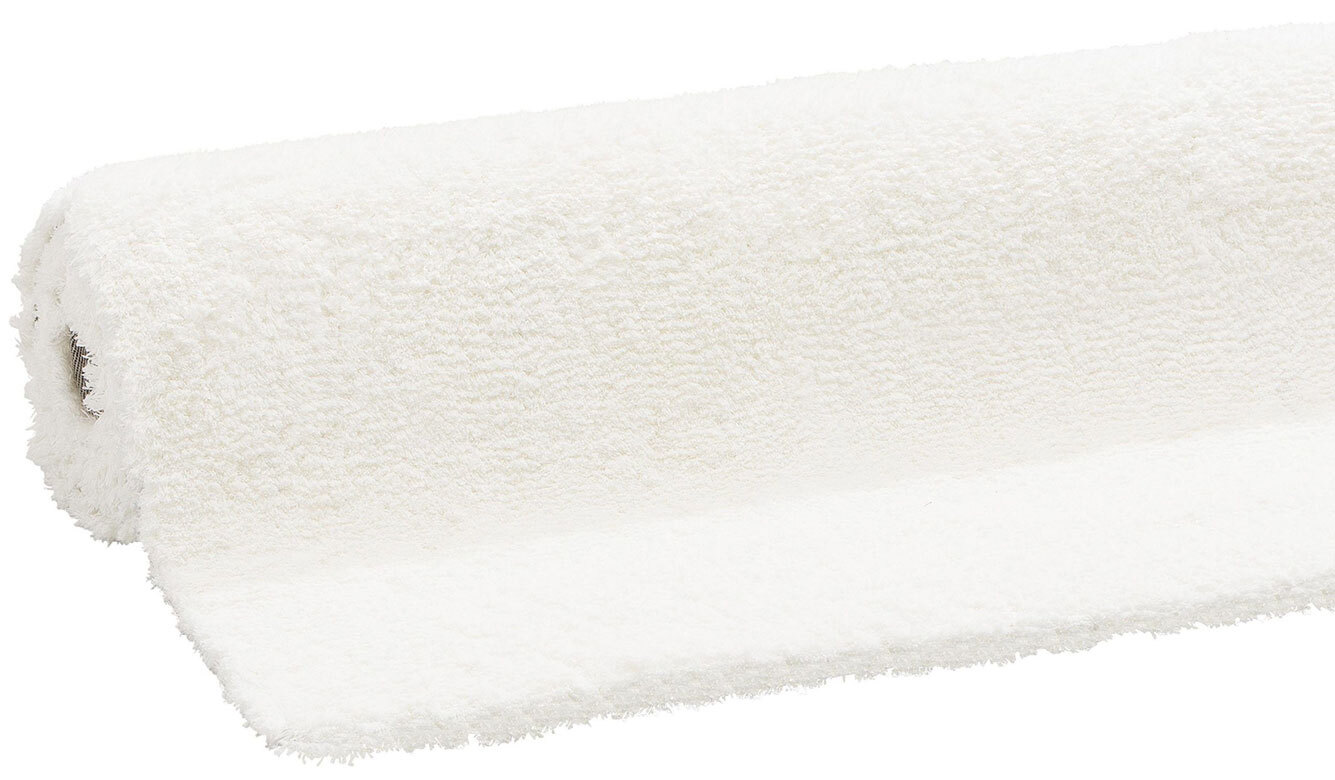 Large View Levis Plain White Shaggy Rug