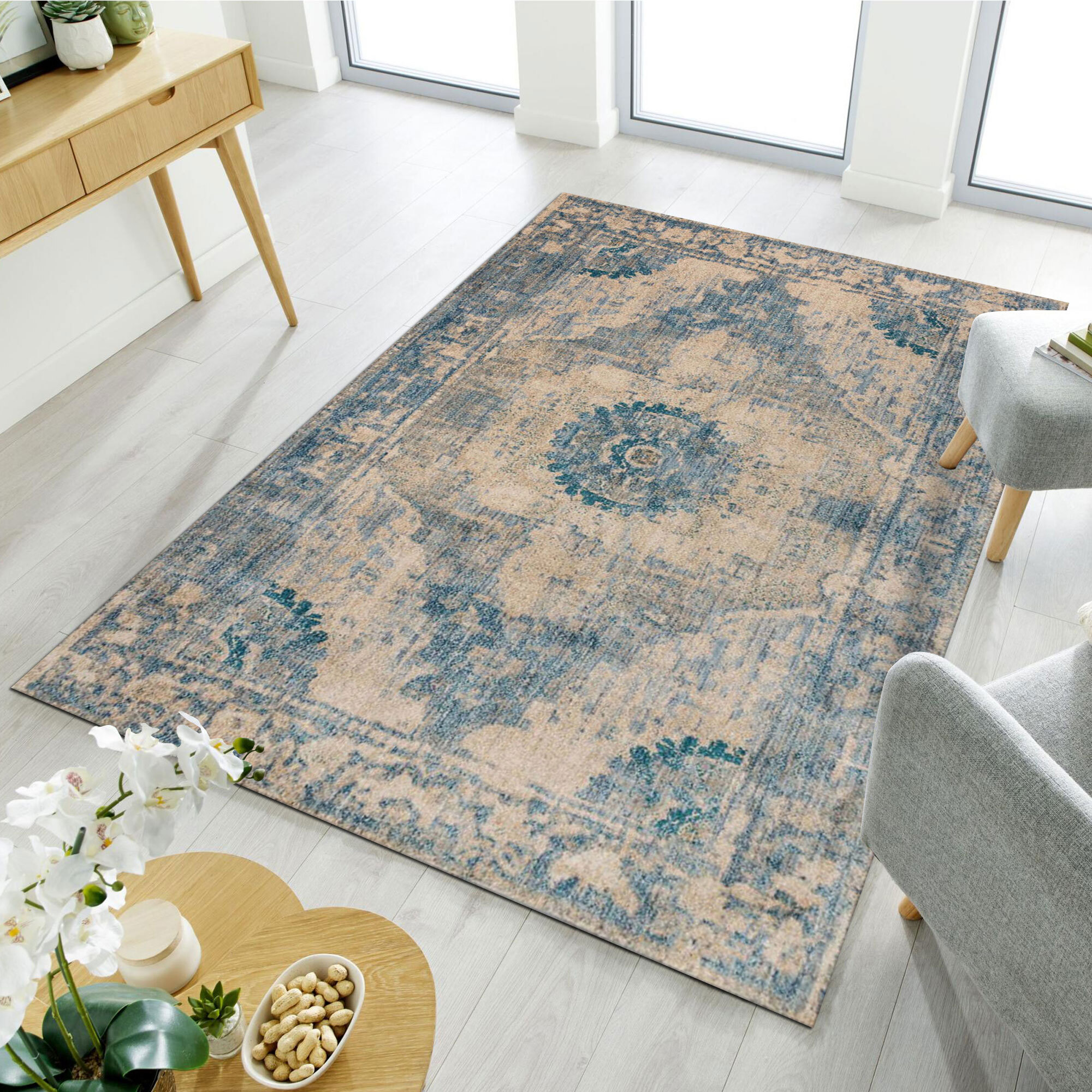 Large View Melanie Traditional Overdyed Rug