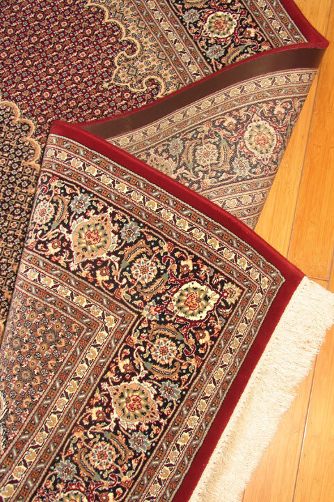 Large View Mona Red Oriental Fringed Rug