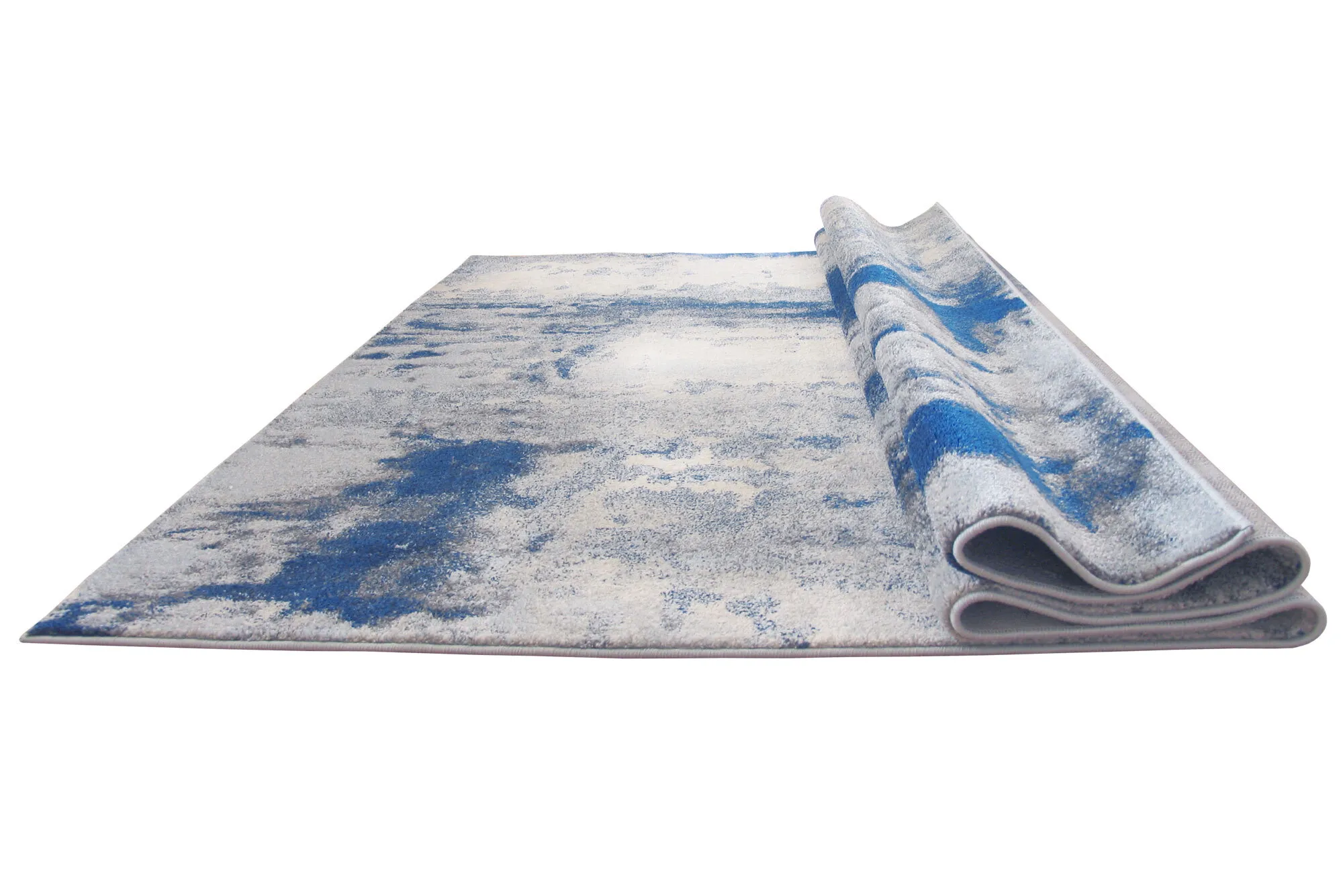 Large View Messi Blue Abstract Monet Rug