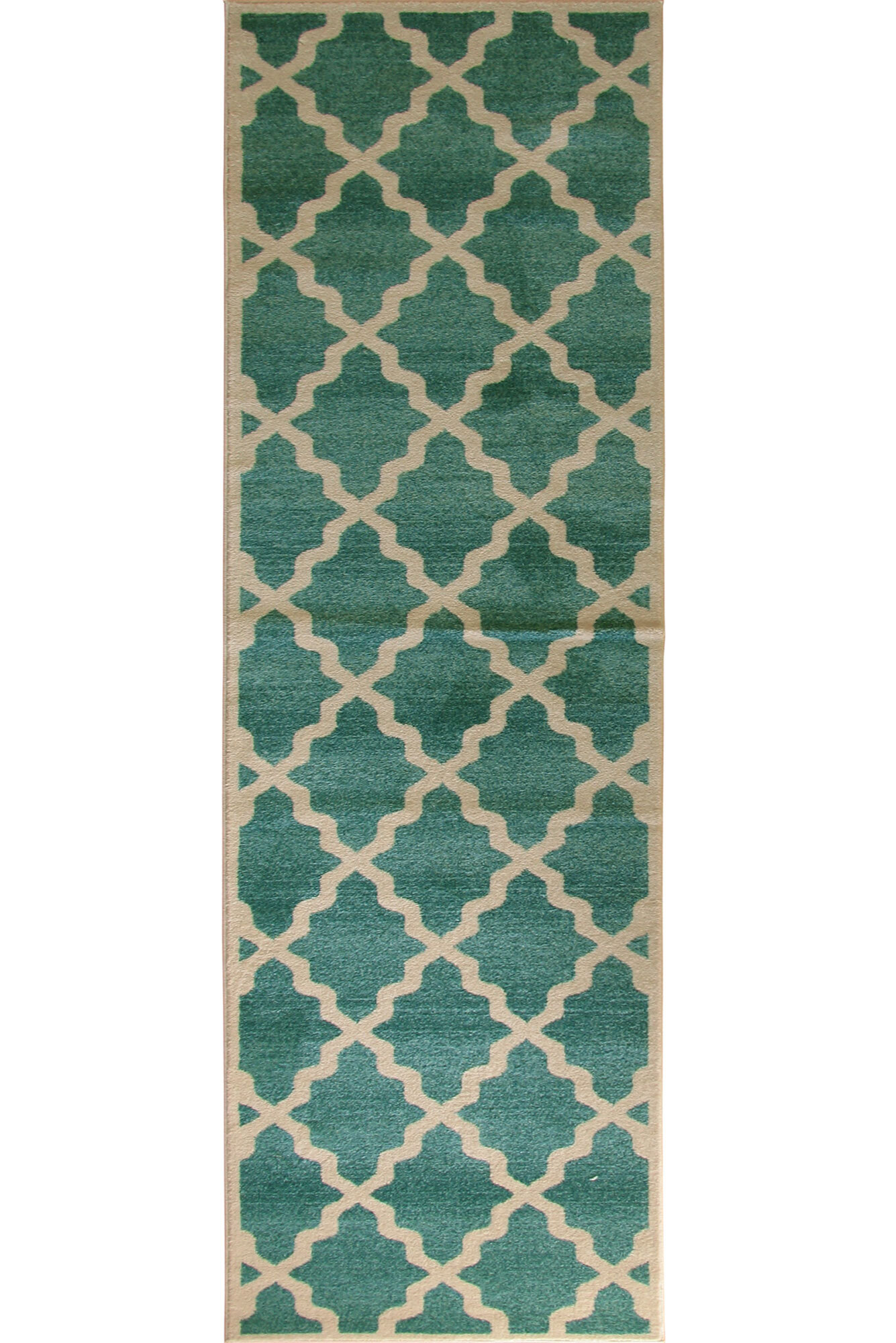 Messi Aqua Moroccan Trellis  Rug