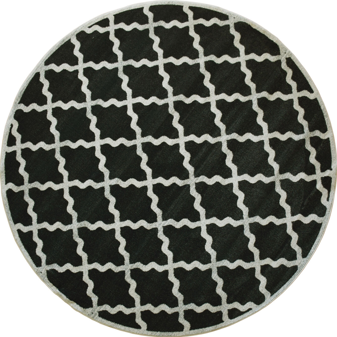 Messi Black Moroccan Trellis  Rug