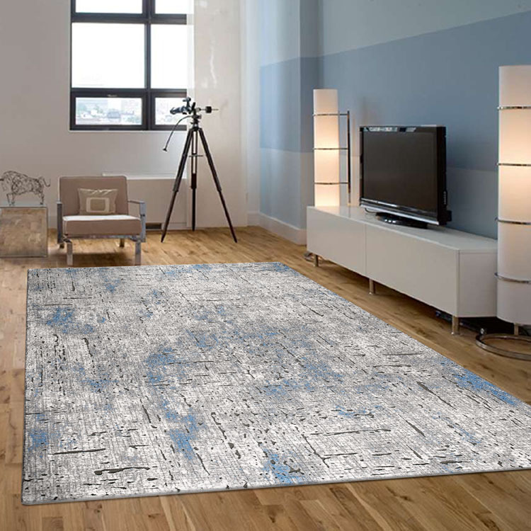 Morris Blue Contemporary Rug