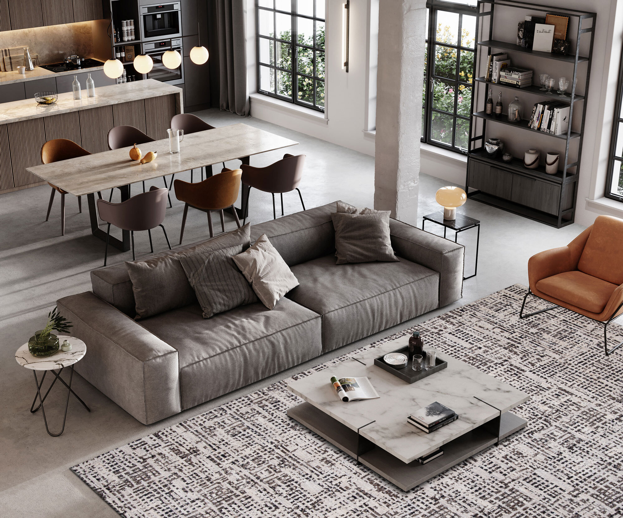 Large View Nadia Contemporary Striped Rug