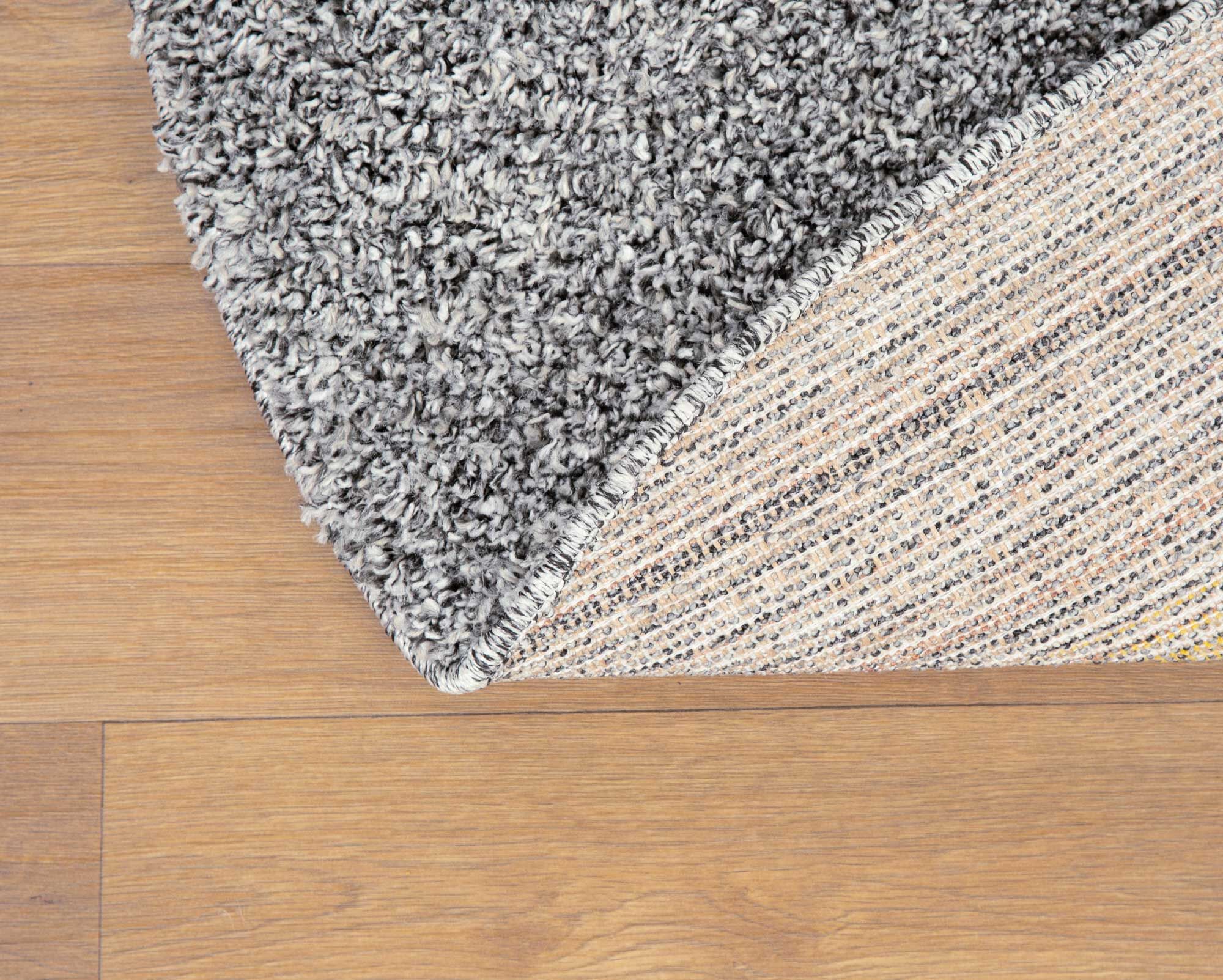 Large View Natura Plain Grey Shaggy Rug