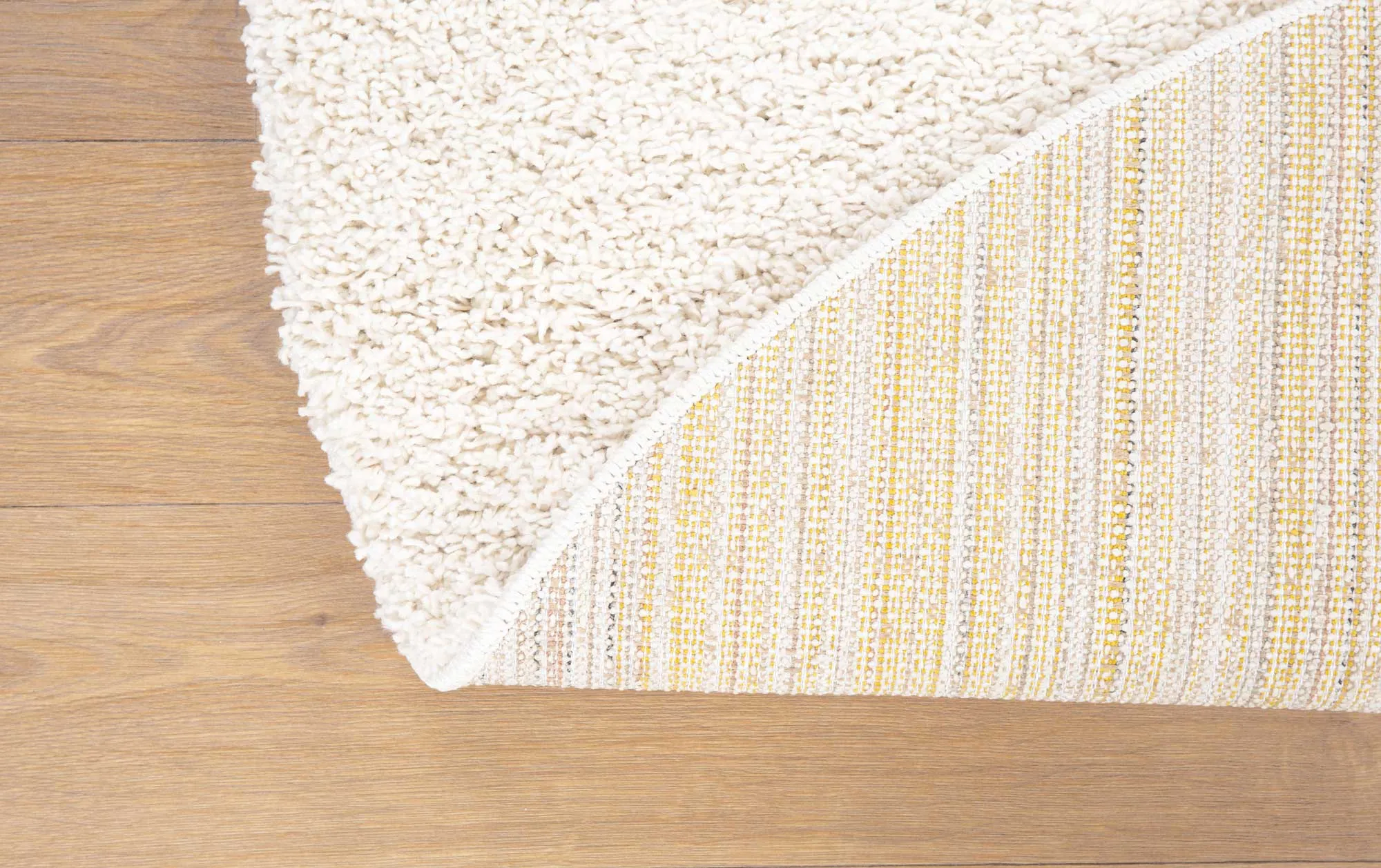 Natura Plain Ivory Shaggy Rug