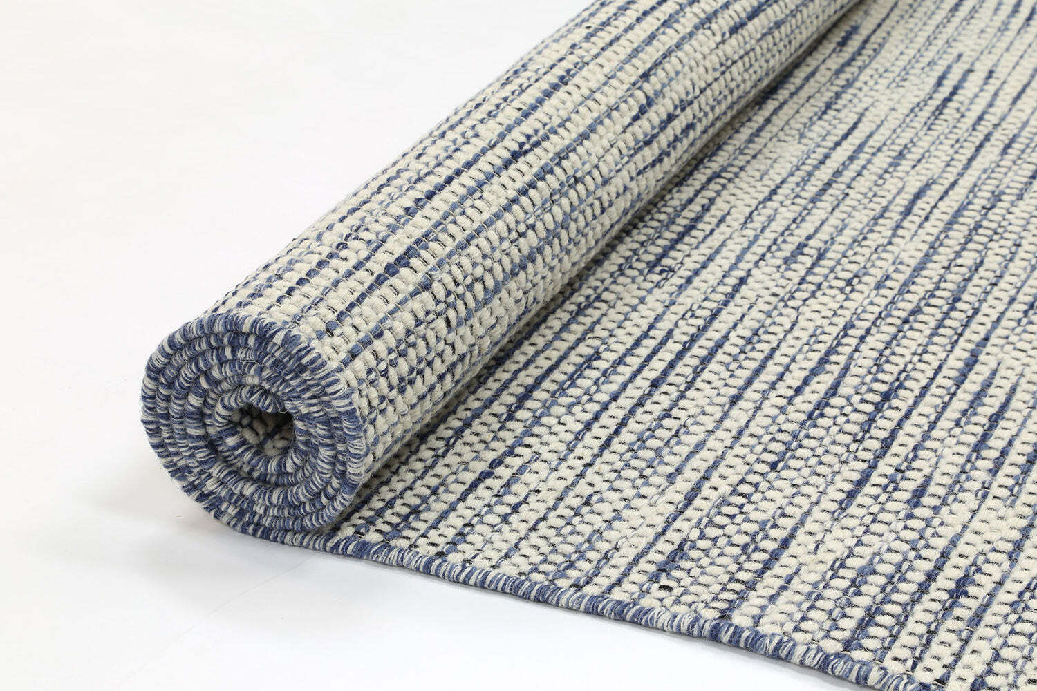 Natura Blue Wool Flatweave Rug