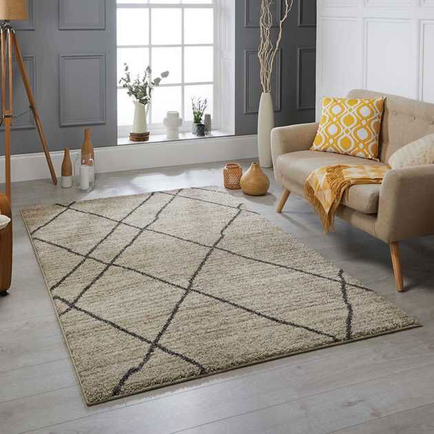 Large View Nordic Beige Moroccan Rug