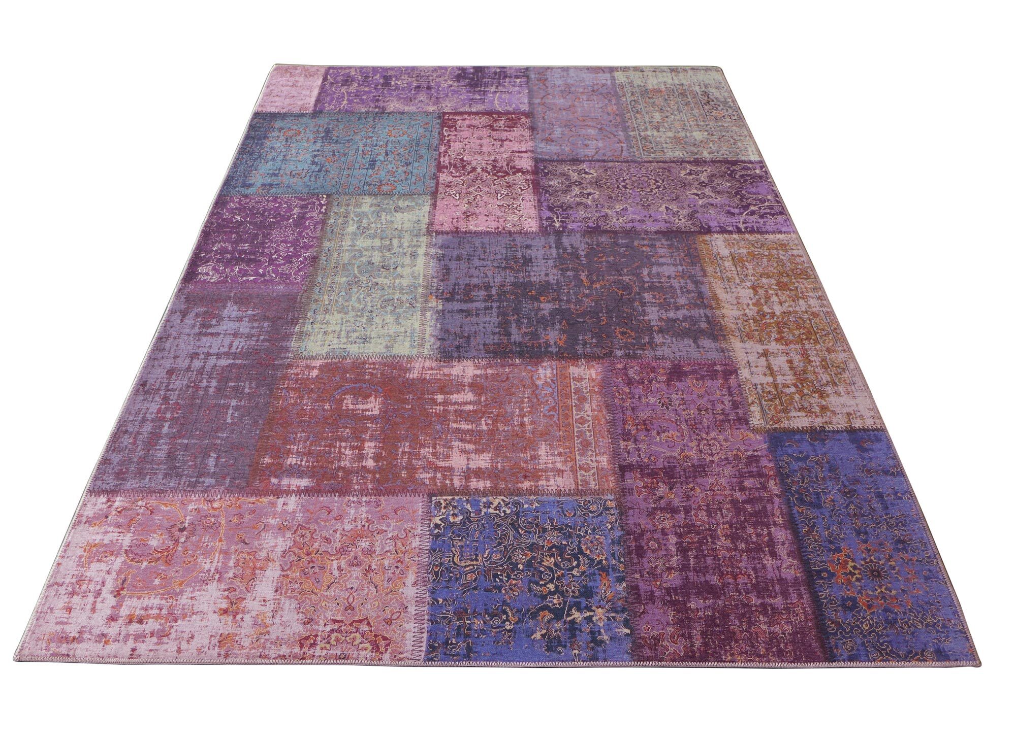 Large View Noble Traditional Patchwork Rug