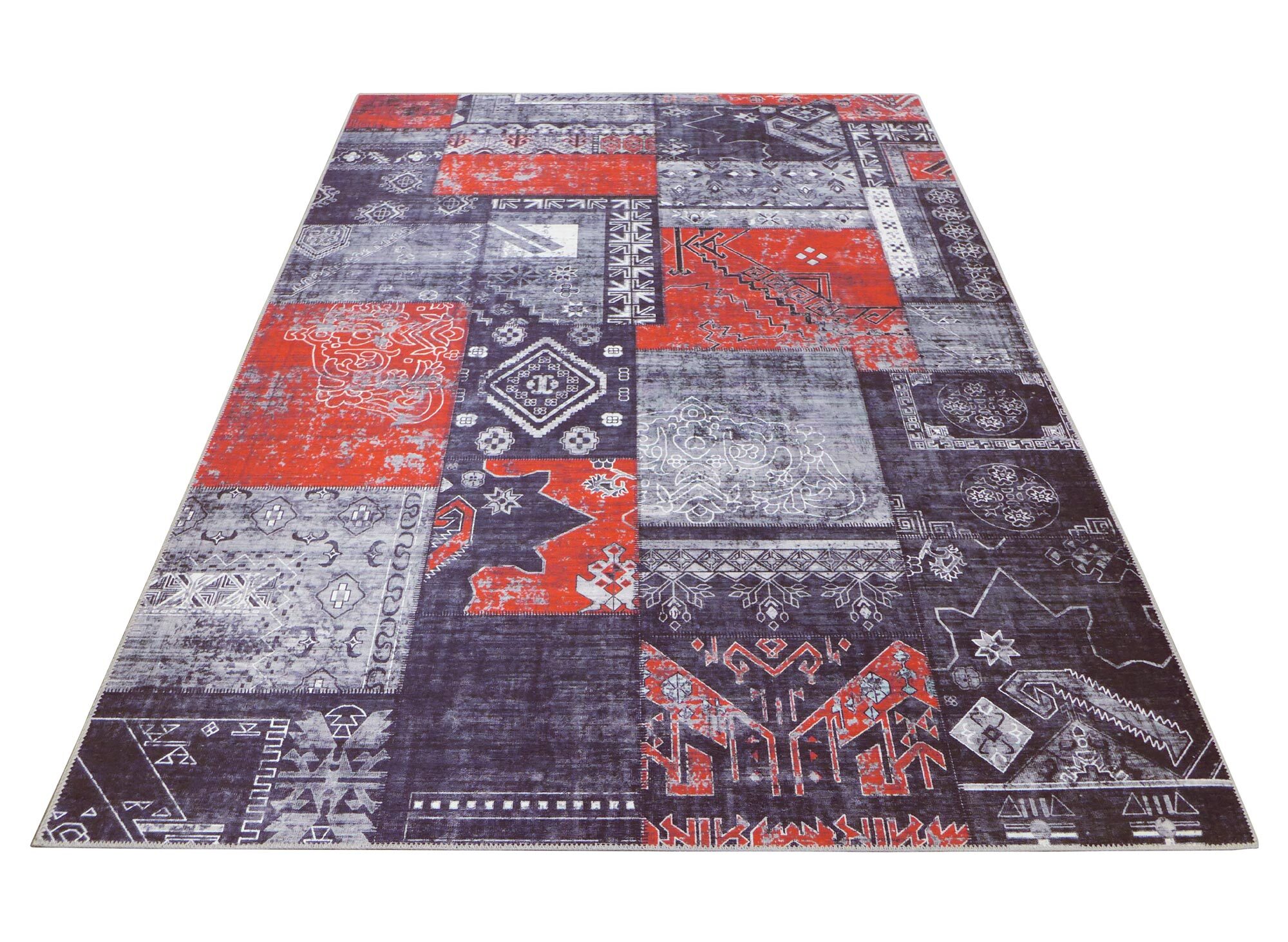 Large View Noble Traditional Distressed Rug