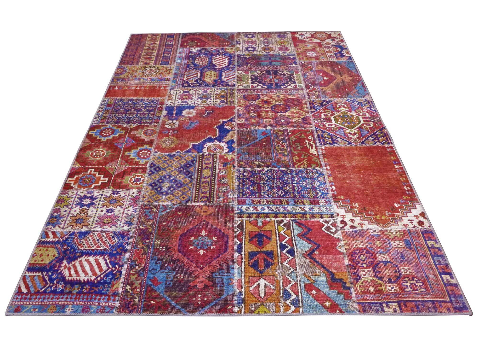 Large View Noble Traditional Patchwork Rug