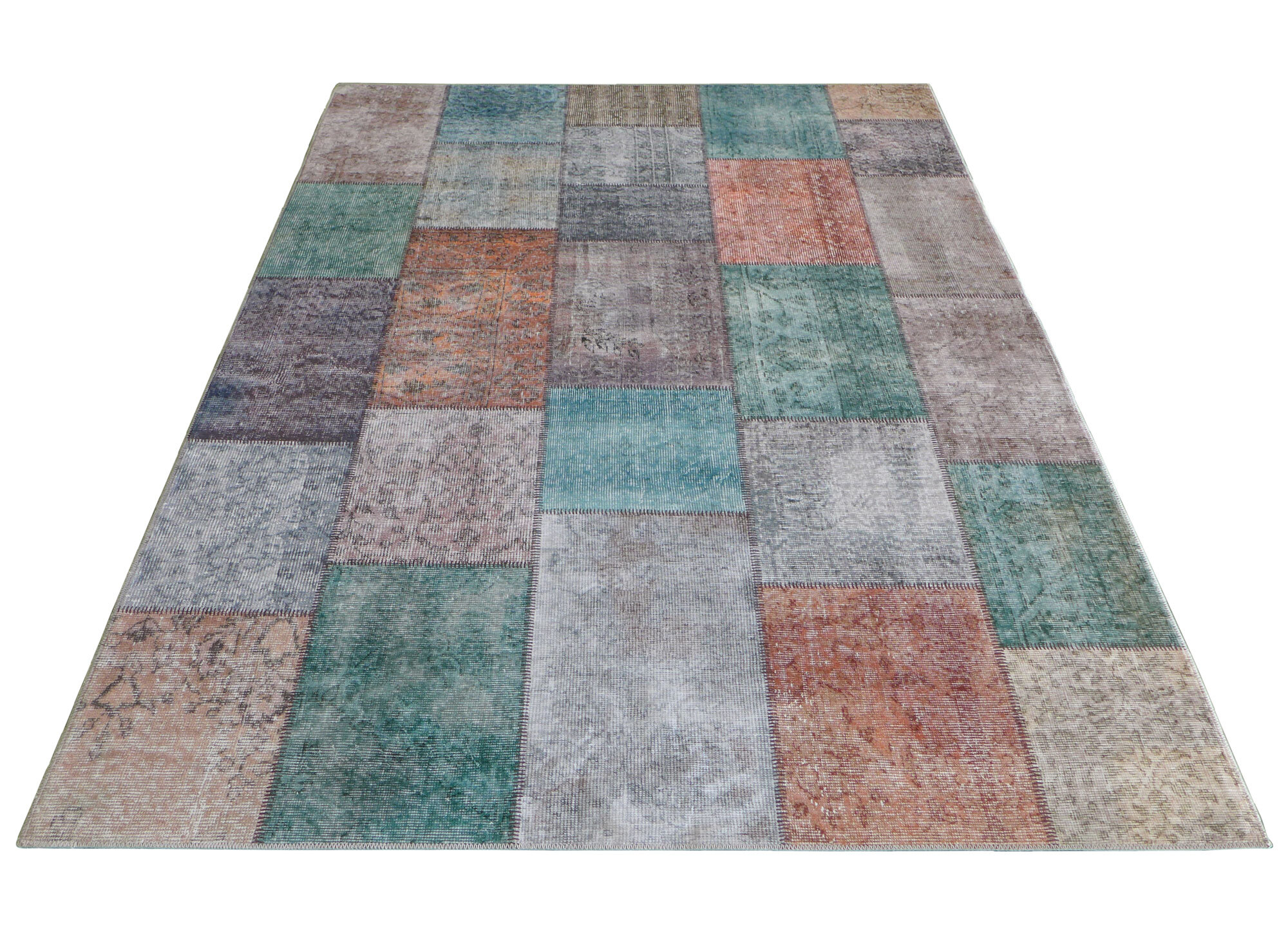 Large View Noble Traditional Patchwork Rug