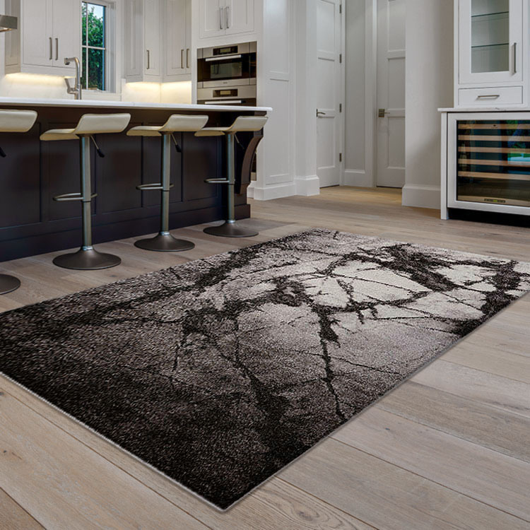 Oakley Brown Marble Pattern Rug