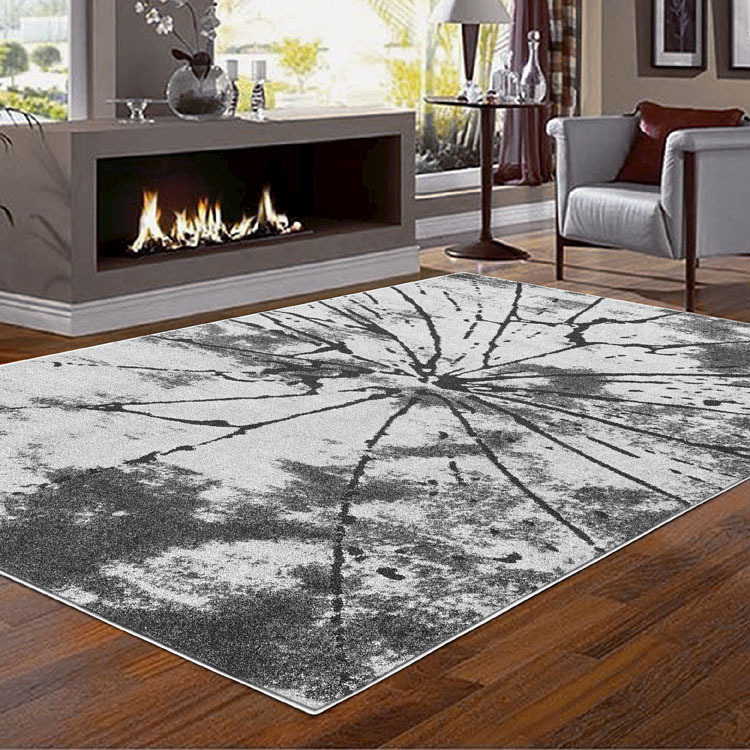 Oakley Modern Grey Abstract Rug