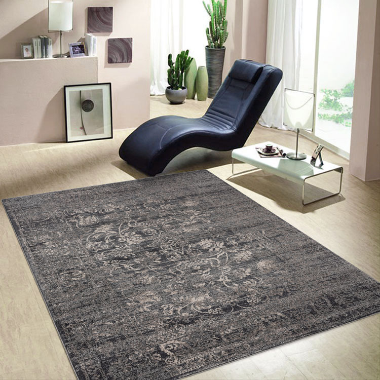 Large View Orel Grey Transitional Floral Rug