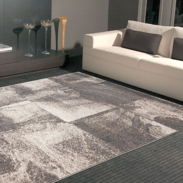 Orel Beige Square Pattern Rug