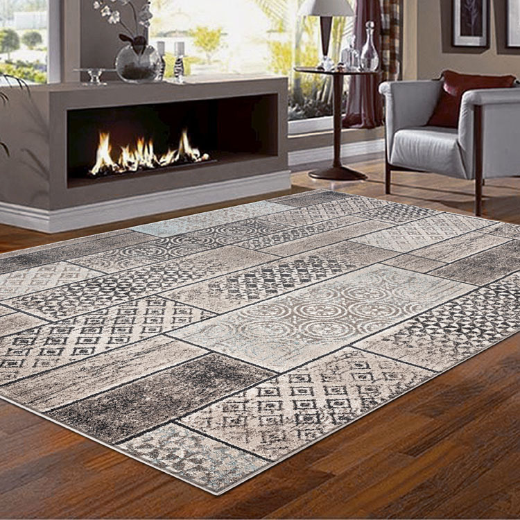 Orel Brown Wood Panel Rug