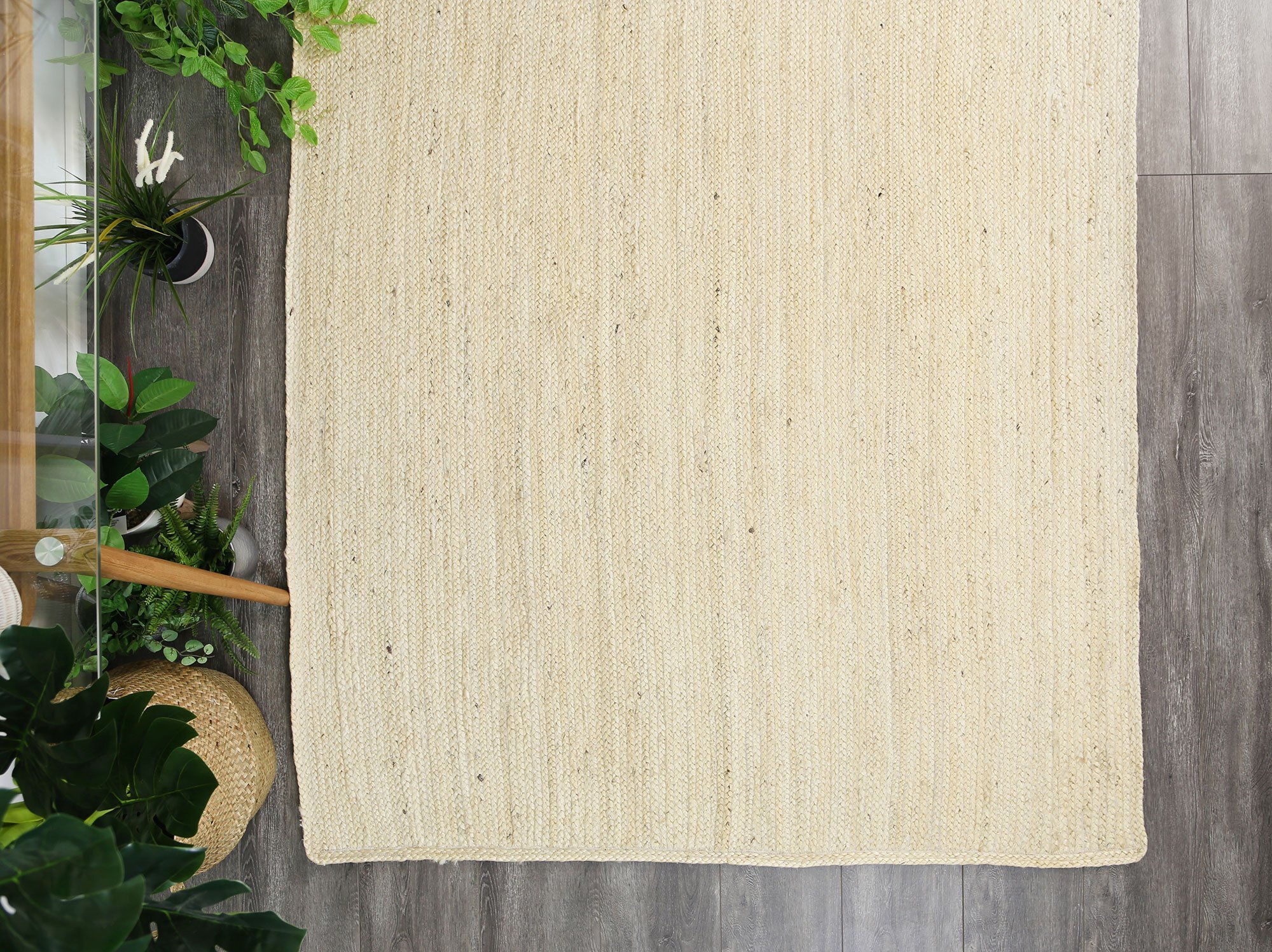 Oscar Bleach Handwoven Jute Rug