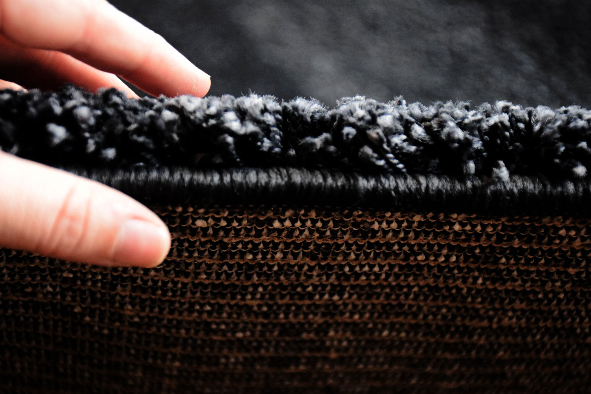Posh Modern Plain Black Rug
