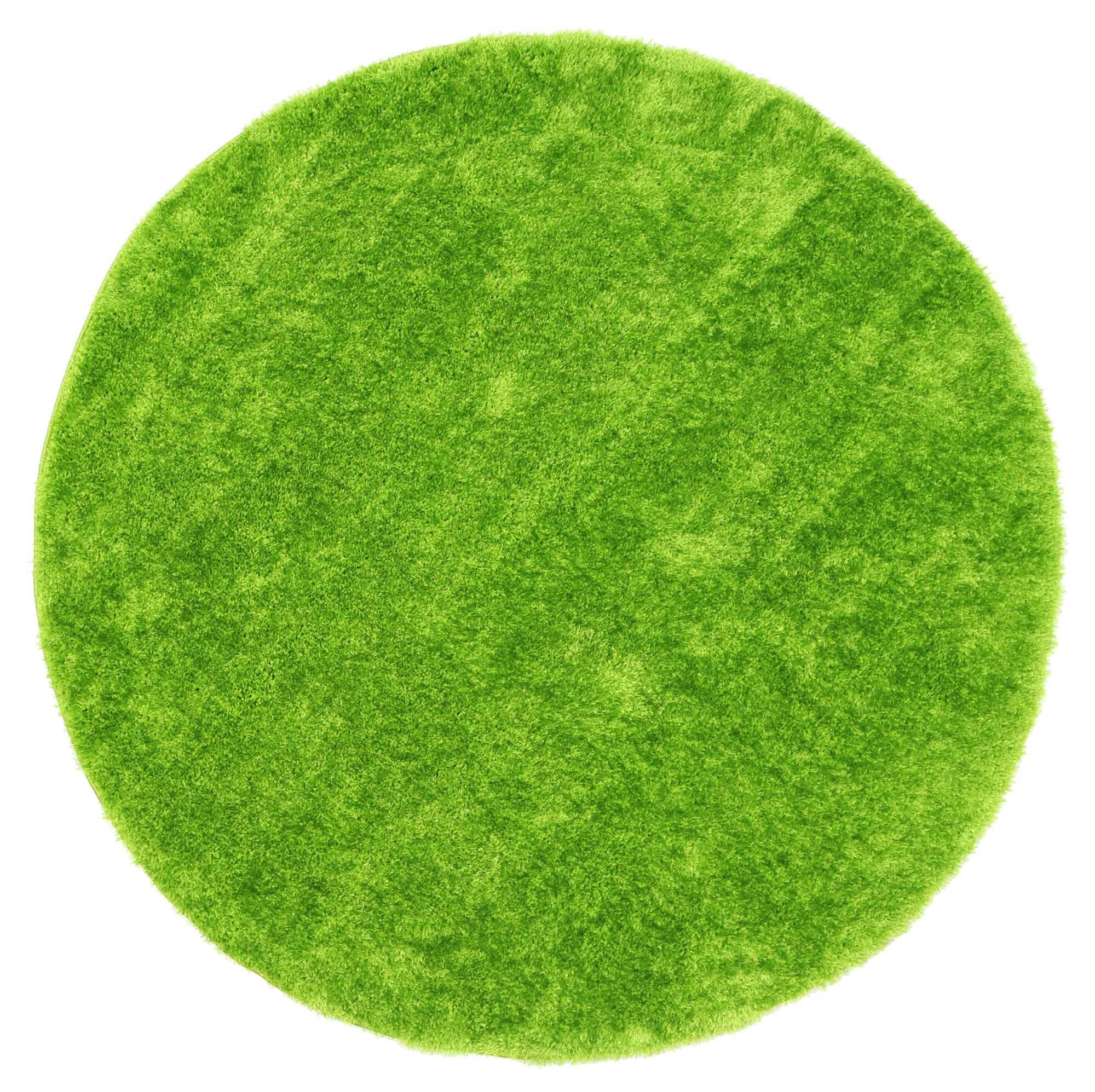 Palace Plain Green Shaggy Rug