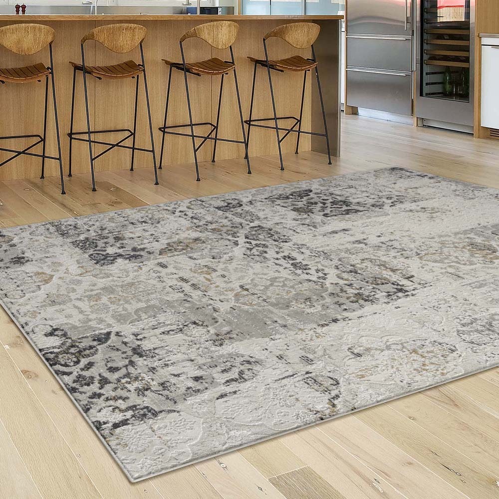 Pearl Floral Multi Textured Rug