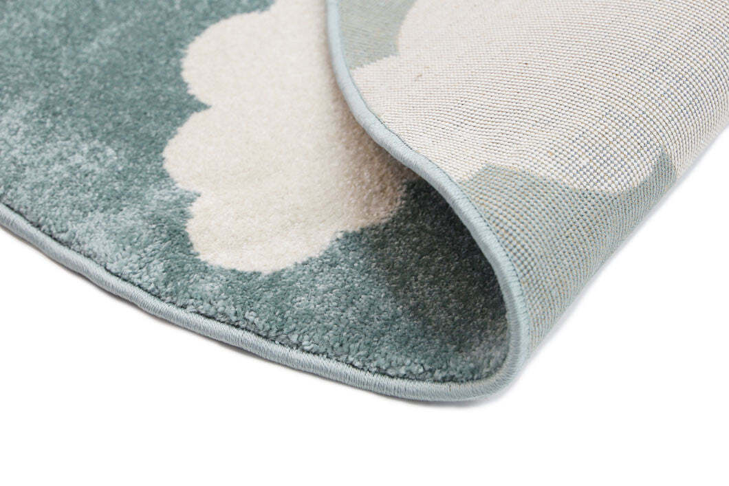 Large View Petite Cloud Pattern Kids Rug