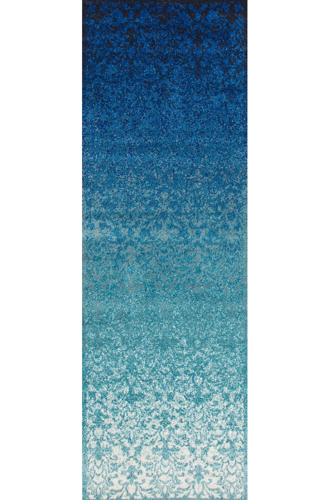 Roma Blue Transitional Floral Rug