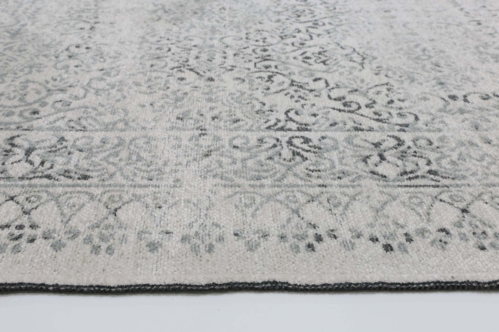 Large View Ryan Grey Cotton Transitional Rug