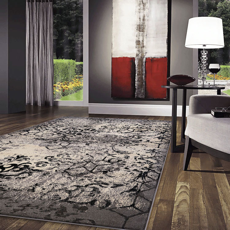 Large View Sade Grey Transitional Rug